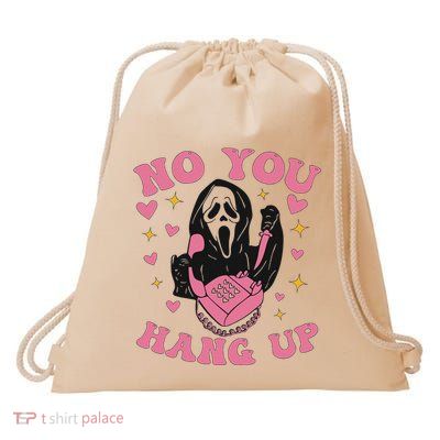 Funny Ghost Calling Halloween Scary Costume No You Hang Up Drawstring Bag