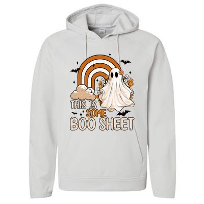 Funny Ghost Costume For Halloween This Is Some Boo Sheet Performance Fleece Hoodie