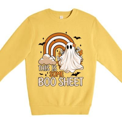 Funny Ghost Costume For Halloween This Is Some Boo Sheet Premium Crewneck Sweatshirt