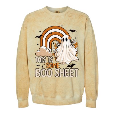 Funny Ghost Costume For Halloween This Is Some Boo Sheet Colorblast Crewneck Sweatshirt