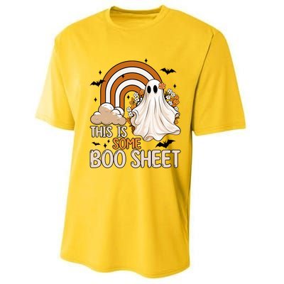 Funny Ghost Costume For Halloween This Is Some Boo Sheet Performance Sprint T-Shirt