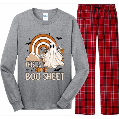 Funny Ghost Costume For Halloween This Is Some Boo Sheet Long Sleeve Pajama Set