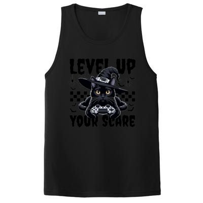 Funny Gamer Cat For Video Game Lovers Halloween Gaming Great Gift PosiCharge Competitor Tank