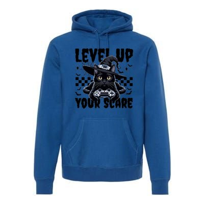 Funny Gamer Cat For Video Game Lovers Halloween Gaming Great Gift Premium Hoodie