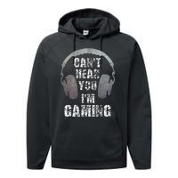 Funny Gamer Can't Hear You I'm Gaming Performance Fleece Hoodie