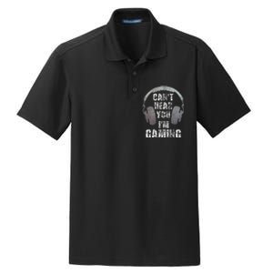 Funny Gamer Can't Hear You I'm Gaming Dry Zone Grid Polo