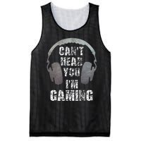 Funny Gamer Can't Hear You I'm Gaming Mesh Reversible Basketball Jersey Tank