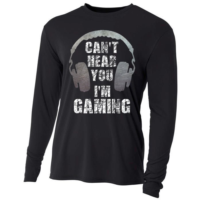 Funny Gamer Can't Hear You I'm Gaming Cooling Performance Long Sleeve Crew