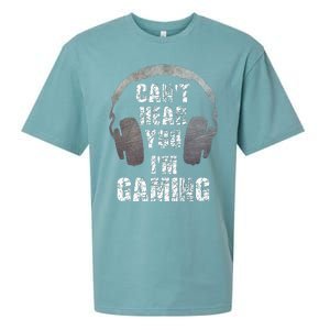 Funny Gamer Can't Hear You I'm Gaming Sueded Cloud Jersey T-Shirt