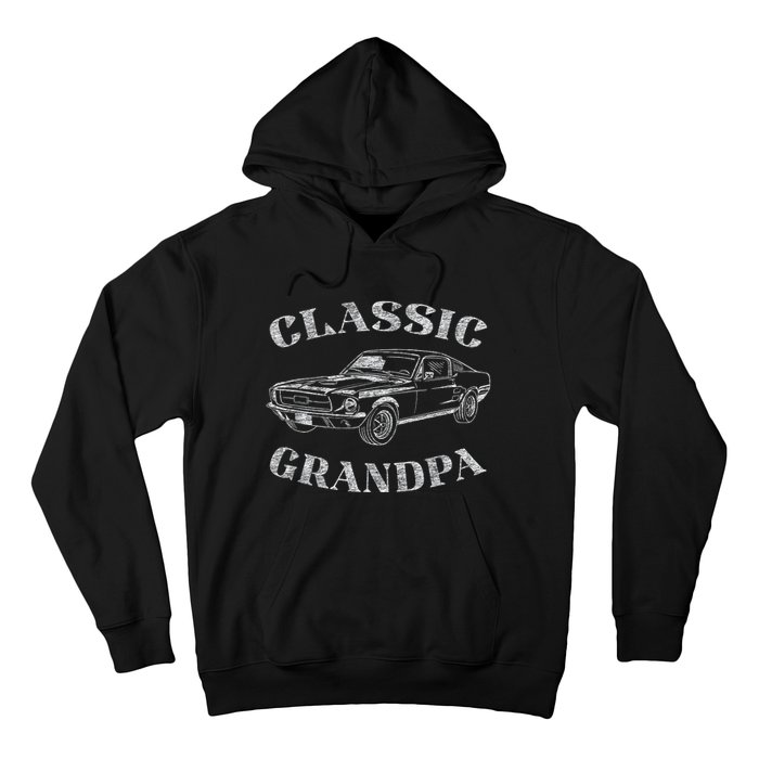 Funny Grandpa Classic Car Graphic Hoodie