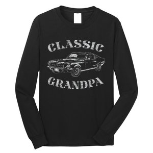 Funny Grandpa Classic Car Graphic Long Sleeve Shirt