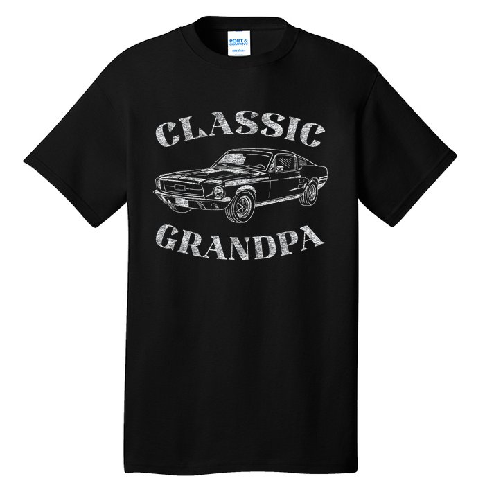 Funny Grandpa Classic Car Graphic Tall T-Shirt