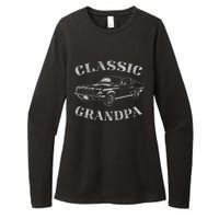 Funny Grandpa Classic Car Graphic Womens CVC Long Sleeve Shirt