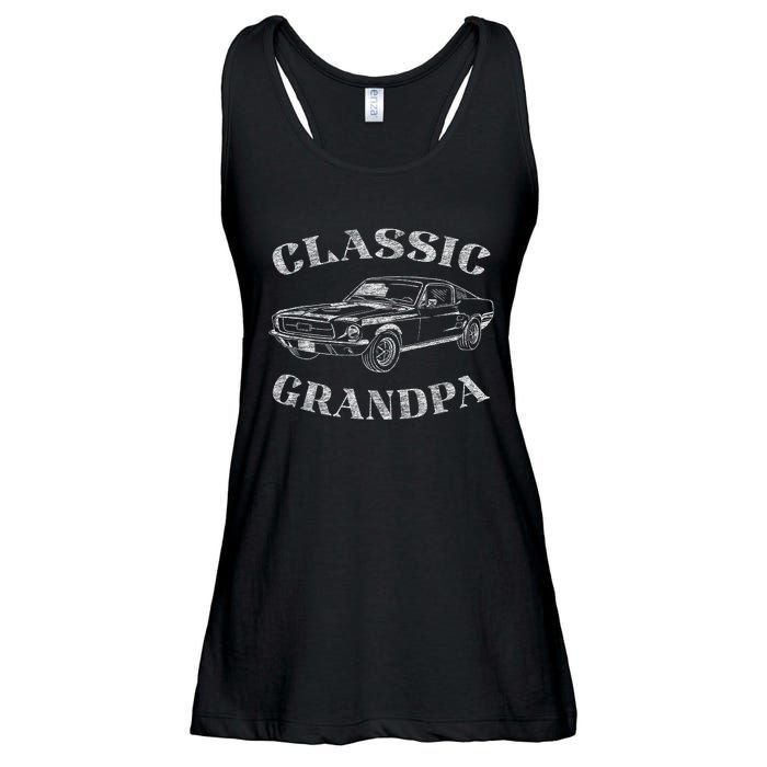 Funny Grandpa Classic Car Graphic Ladies Essential Flowy Tank