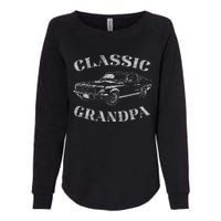 Funny Grandpa Classic Car Graphic Womens California Wash Sweatshirt