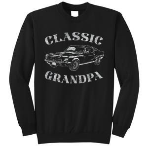 Funny Grandpa Classic Car Graphic Tall Sweatshirt