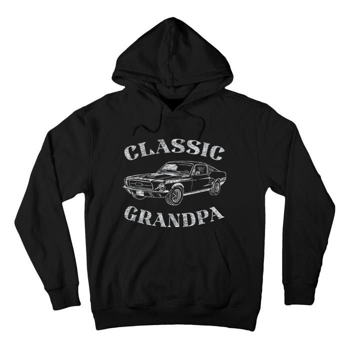 Funny Grandpa Classic Car Graphic Tall Hoodie