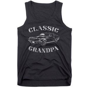 Funny Grandpa Classic Car Graphic Tank Top