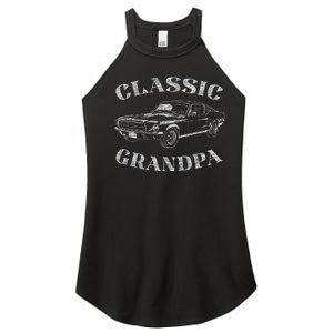 Funny Grandpa Classic Car Graphic Women's Perfect Tri Rocker Tank