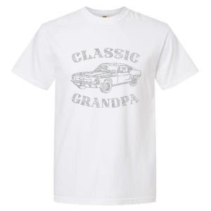 Funny Grandpa Classic Car Graphic Garment-Dyed Heavyweight T-Shirt