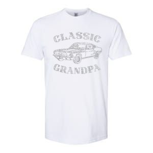 Funny Grandpa Classic Car Graphic Softstyle CVC T-Shirt