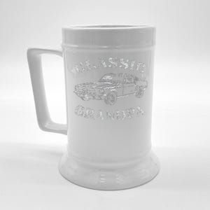 Funny Grandpa Classic Car Graphic Beer Stein