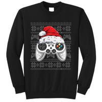 Funny Gamer Controller Gaming Gift Boys Christmas Santa Hat Sweatshirt