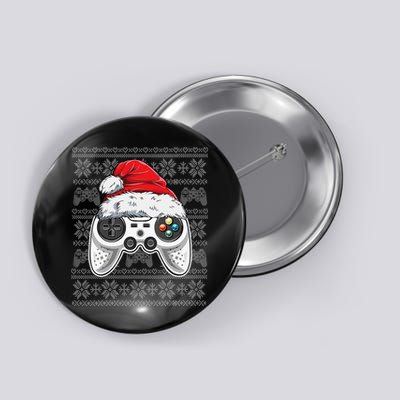 Funny Gamer Controller Gaming Gift Boys Christmas Santa Hat Button