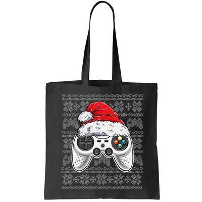 Funny Gamer Controller Gaming Gift Boys Christmas Santa Hat Bag