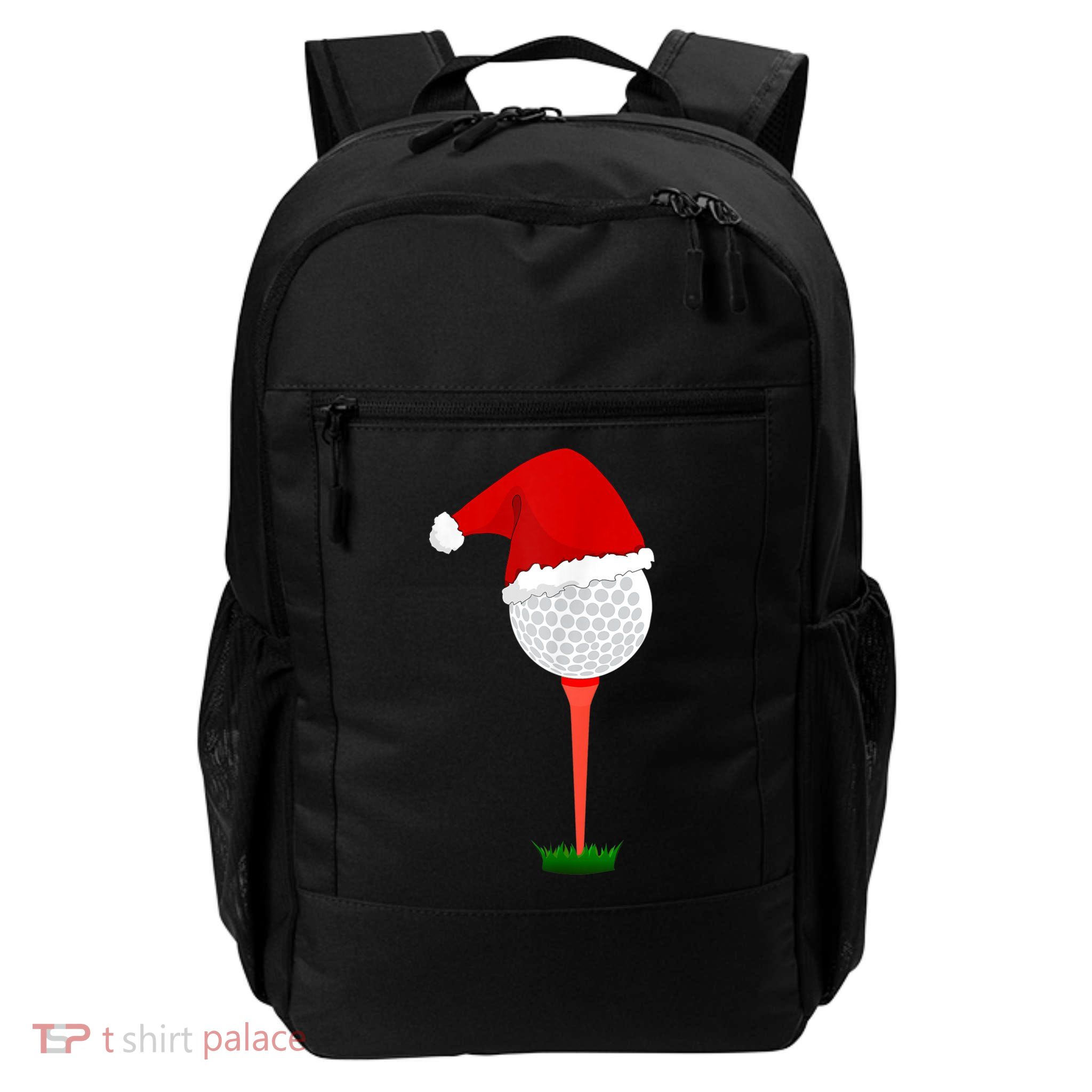 Funny Golfing Christmas Holiday Golf Ball Backpack