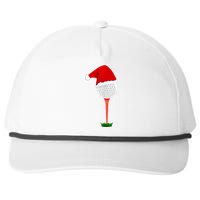 Funny Golfing Christmas Holiday Golf Ball Snapback Five-Panel Rope Hat