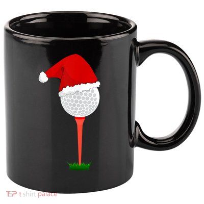 Funny Golfing Christmas Holiday Golf Ball 11oz C Handle Ceramic Mug