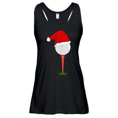 Funny Golfing Christmas Holiday Golf Ball Ladies Essential Flowy Tank