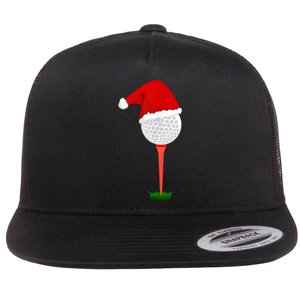 Funny Golfing Christmas Holiday Golf Ball Flat Bill Trucker Hat