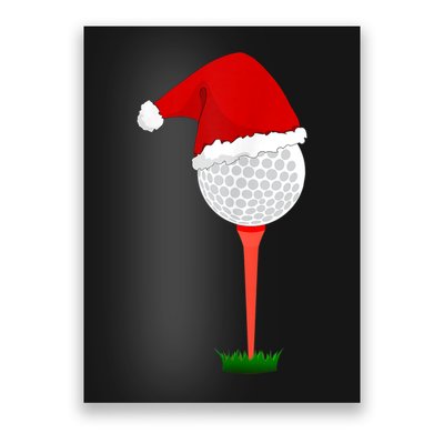 Funny Golfing Christmas Holiday Golf Ball Poster