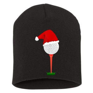 Funny Golfing Christmas Holiday Golf Ball Short Acrylic Beanie