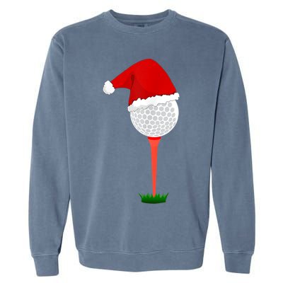 Funny Golfing Christmas Holiday Golf Ball Garment-Dyed Sweatshirt