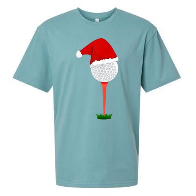 Funny Golfing Christmas Holiday Golf Ball Sueded Cloud Jersey T-Shirt