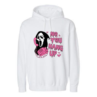 Funny Ghost Calling Halloween Costume No You Hang Up Gift Garment-Dyed Fleece Hoodie