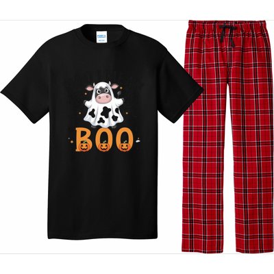 Funny Ghost Cow Moo I Mean Boo Cute Cow Halloween Gift Pajama Set