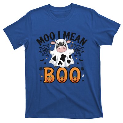 Funny Ghost Cow Moo I Mean Boo Cute Cow Halloween Gift T-Shirt