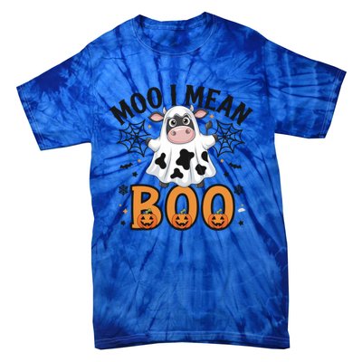 Funny Ghost Cow Moo I Mean Boo Cute Cow Halloween Gift Tie-Dye T-Shirt