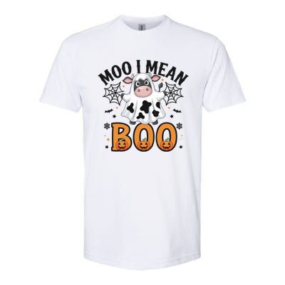 Funny Ghost Cow Moo I Mean Boo Cute Cow Halloween Gift Softstyle CVC T-Shirt