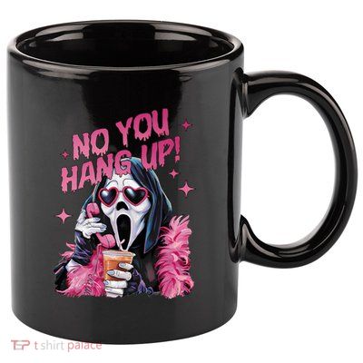 Funny Ghost Calling Halloween No You Hang Up Gift 11oz C Handle Ceramic Mug