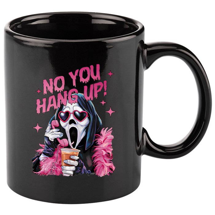 Funny Ghost Calling Halloween No You Hang Up Gift 11oz C Handle Ceramic Mug