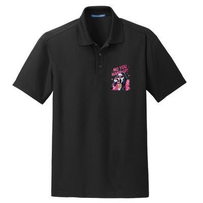 Funny Ghost Calling Halloween No You Hang Up Gift Dry Zone Grid Polo