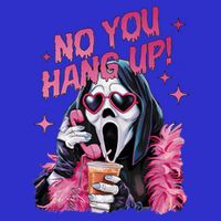 Funny Ghost Calling Halloween No You Hang Up Gift Button