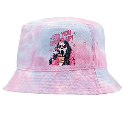 Funny Ghost Calling Halloween No You Hang Up Gift Tie-Dyed Bucket Hat