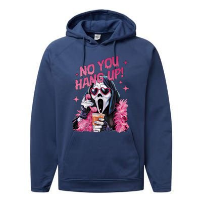 Funny Ghost Calling Halloween No You Hang Up Gift Performance Fleece Hoodie