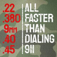 Funny Gun Caliber All Faster Than Dialing 911 Guns Legacy Tie Dye Trucker Hat